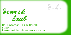 henrik laub business card